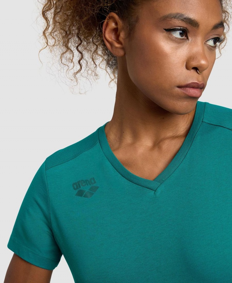 T-Shirt Arena Team Panel Vert Femme | IXK-14276137