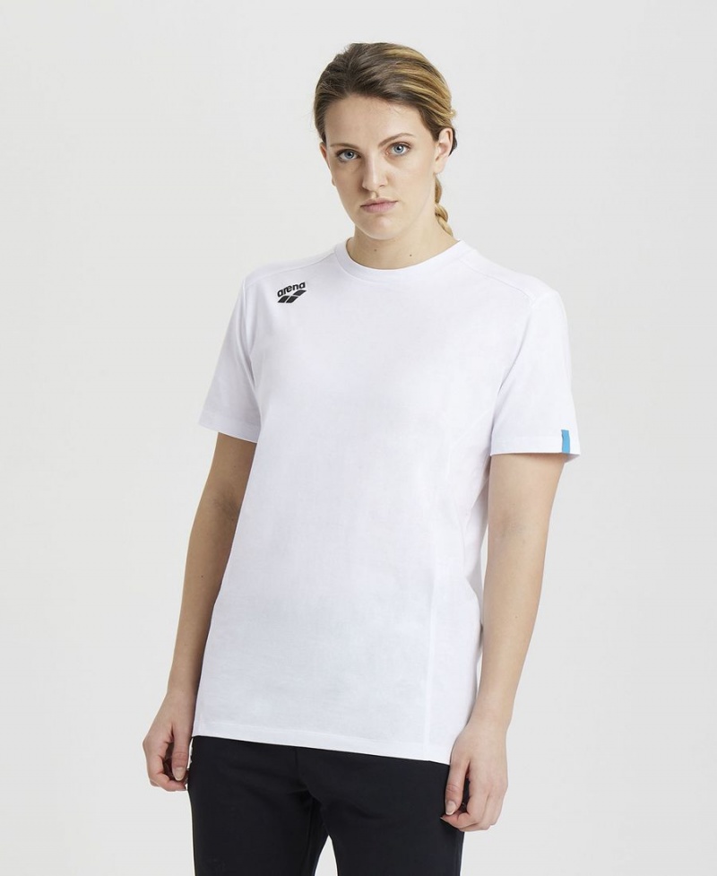 T-Shirt Arena Team Panel Blanche Femme | JOO-88101793