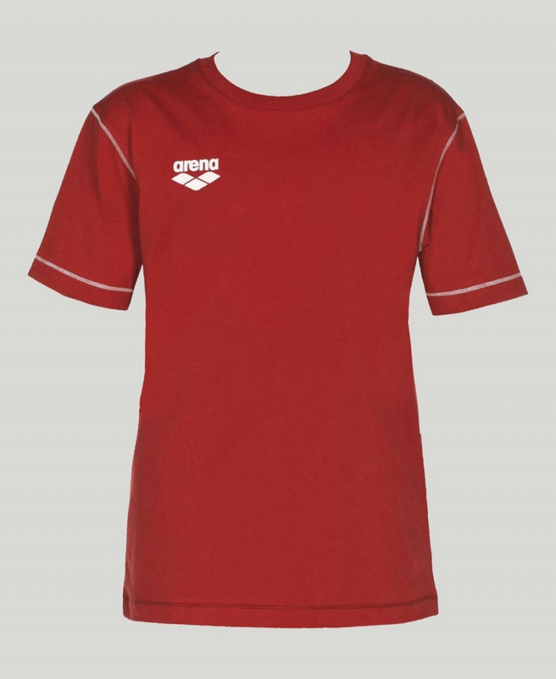 T-Shirt Arena Team Line Corta Sleeve Rouge Femme | JQD-43832552