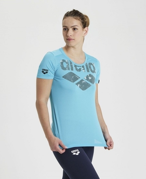 T-Shirt Arena Sport Cool Turquoise Femme | LWC-54678184