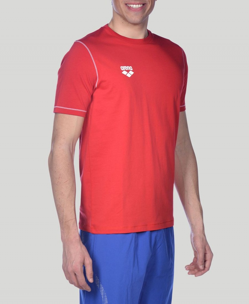 T-Shirt Arena Team Line Corta Sleeve Rouge Femme | JQD-43832552