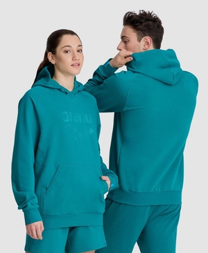 Sweatshirt Arena Logo Encapuchonné Vert Femme | EZU-81517832