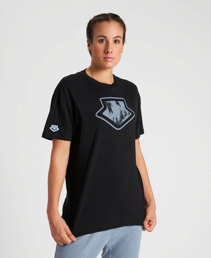 T-Shirt Arena Uni Noir Femme | LVE-03343655