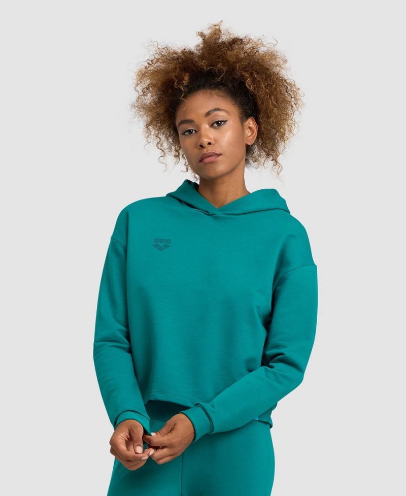 Sweatshirt Arena Encapuchonné Fleece Vert Femme | DJF-81020670