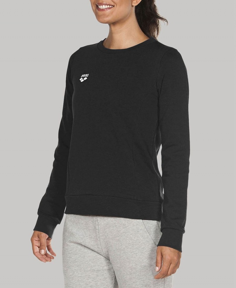 Sweatshirt Arena Essential Crew Noir Femme | DMH-05183002