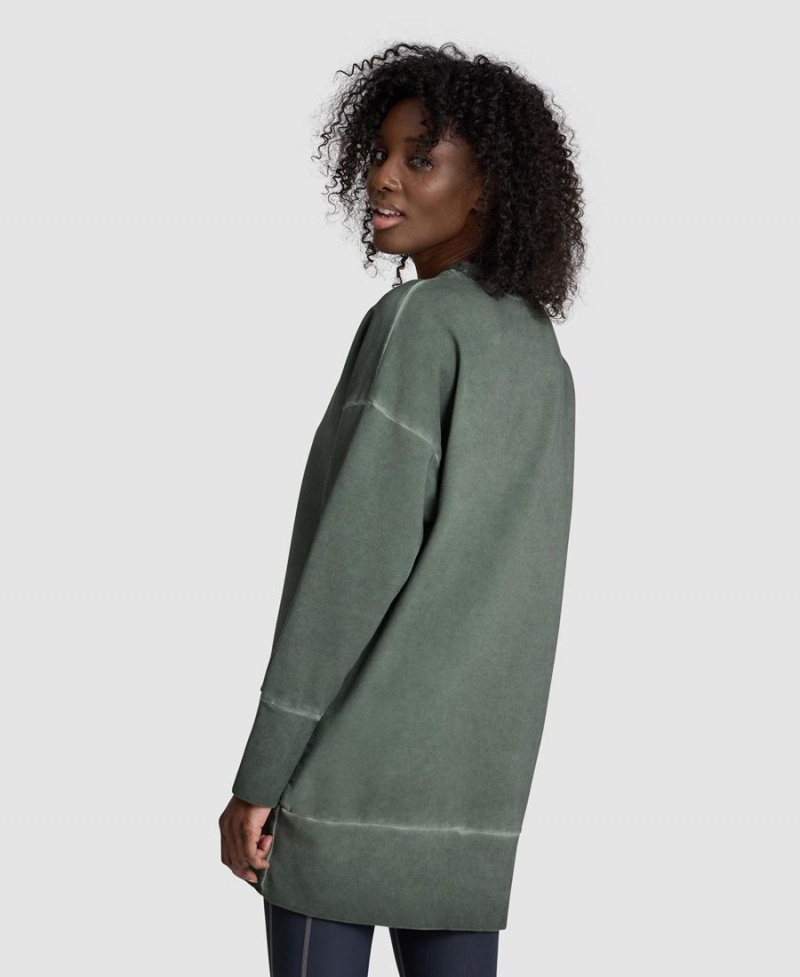 Sweatshirt Arena Icons Oversized Crewneck Vert Olive Femme | NWO-09182972