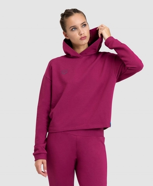 Sweatshirt Arena Encapuchonné Fleece Rouge Femme | YOE-58682524