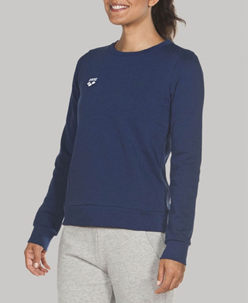 Sweatshirt Arena Essential Crew Bleu Marine Femme | AKJ-56072366