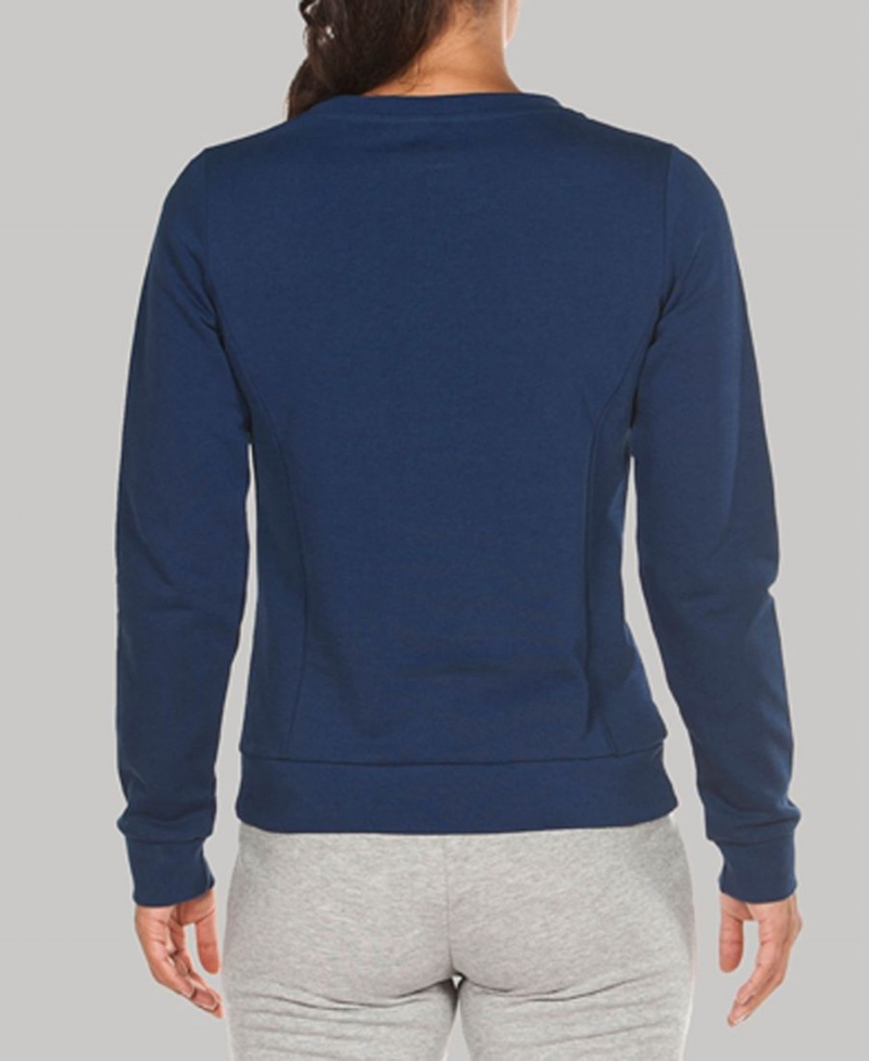 Sweatshirt Arena Essential Crew Bleu Marine Femme | AKJ-56072366