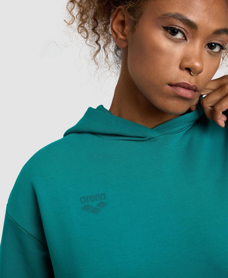 Sweatshirt Arena Encapuchonné Fleece Vert Femme | DJF-81020670