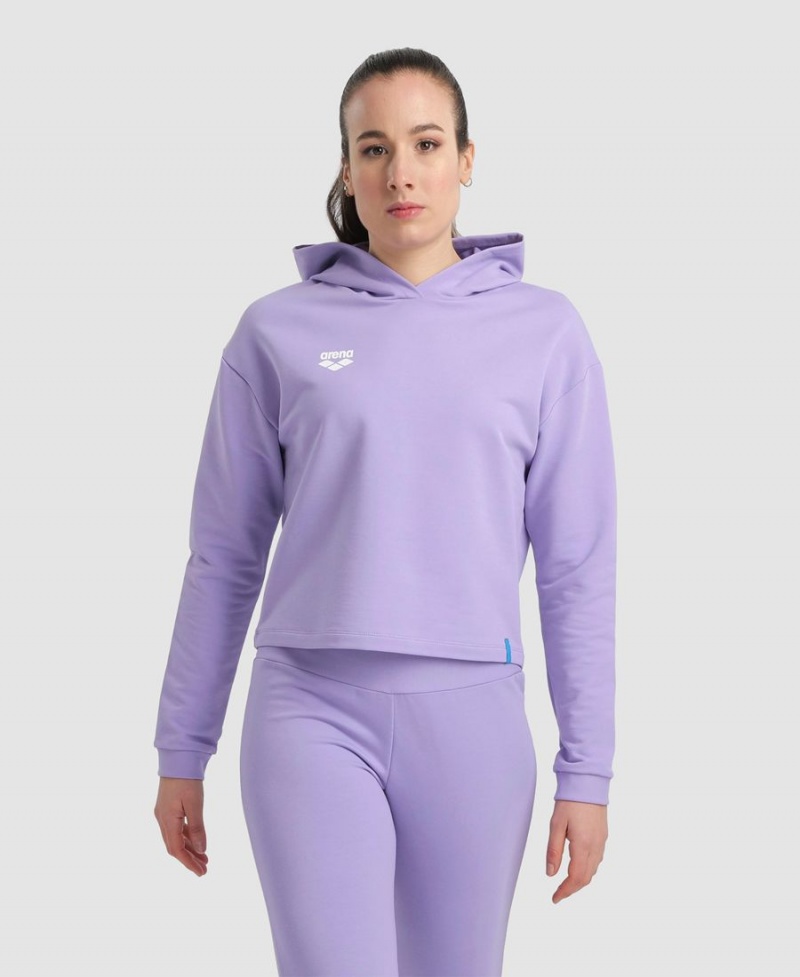 Sweatshirt Arena Encapuchonné Fleece Violette Femme | JMI-84621410