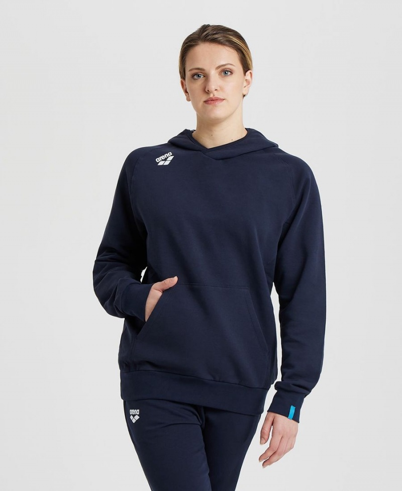 Sweatshirt Arena Team Encapuchonné Panel Bleu Marine Femme | KFR-31551985