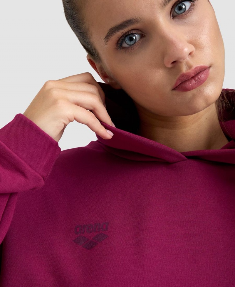 Sweatshirt Arena Encapuchonné Fleece Rouge Femme | YOE-58682524