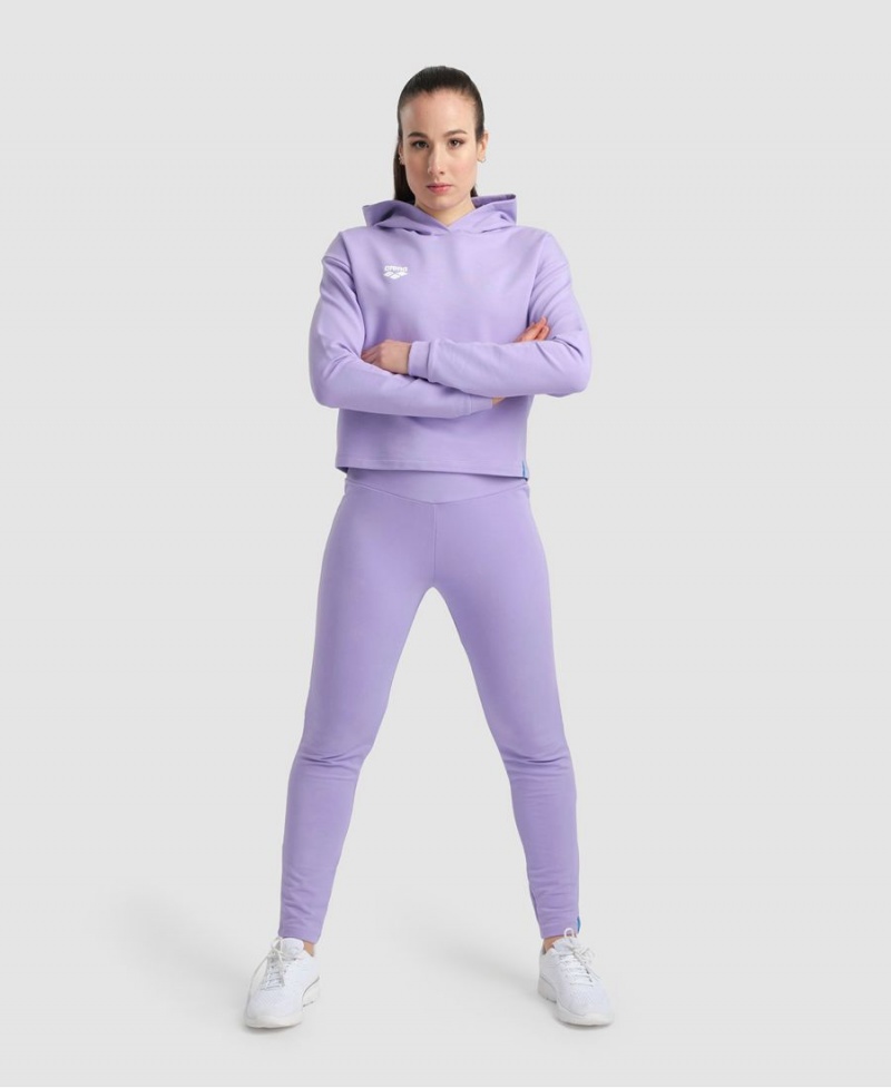 Sweatshirt Arena Encapuchonné Fleece Violette Femme | JMI-84621410