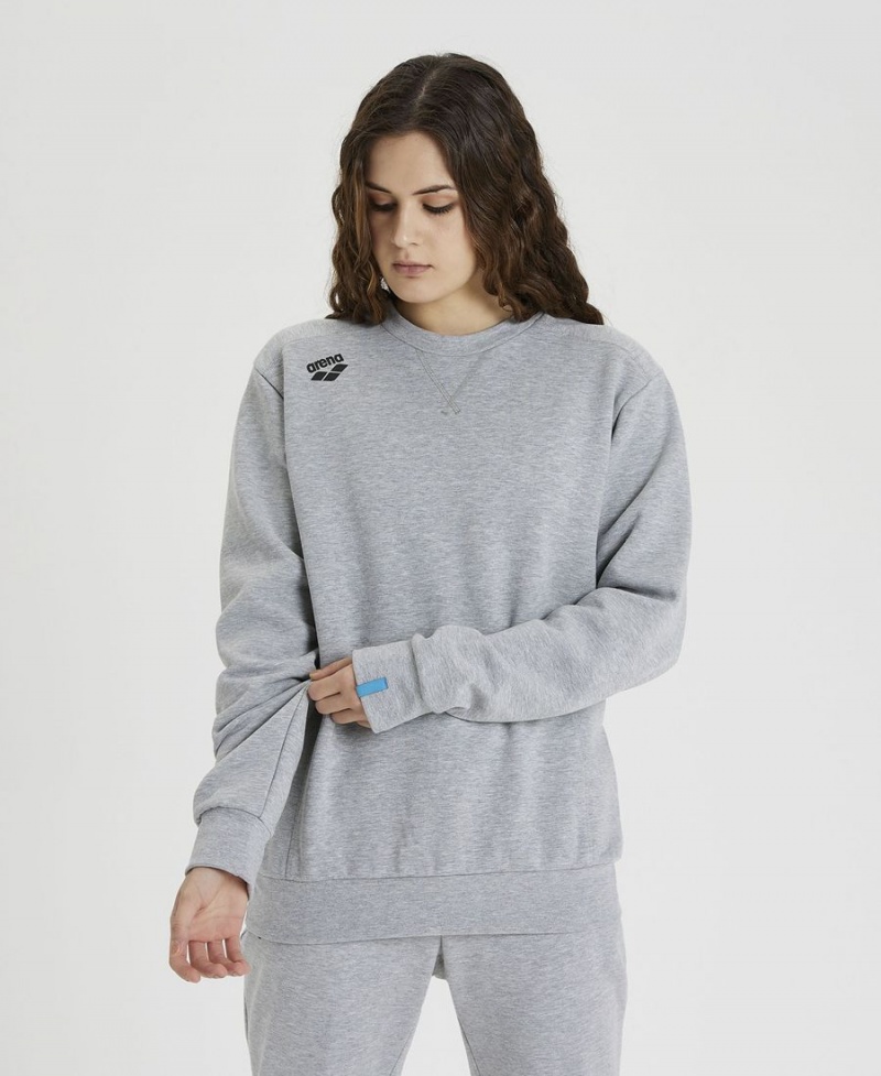 Sweatshirt Arena Solid Crewneck Grise Femme | NRL-01755375