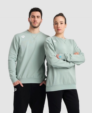 Sweatshirt Arena Solid Crewneck Vert Femme | VKD-06007178