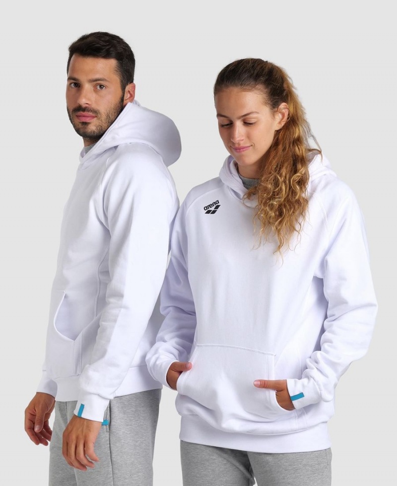 Sweatshirt Arena Team Encapuchonné Panel Blanche Femme | FLI-34893105