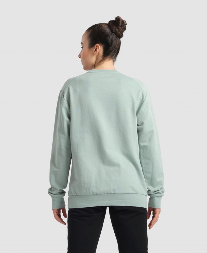 Sweatshirt Arena Solid Crewneck Vert Femme | VKD-06007178