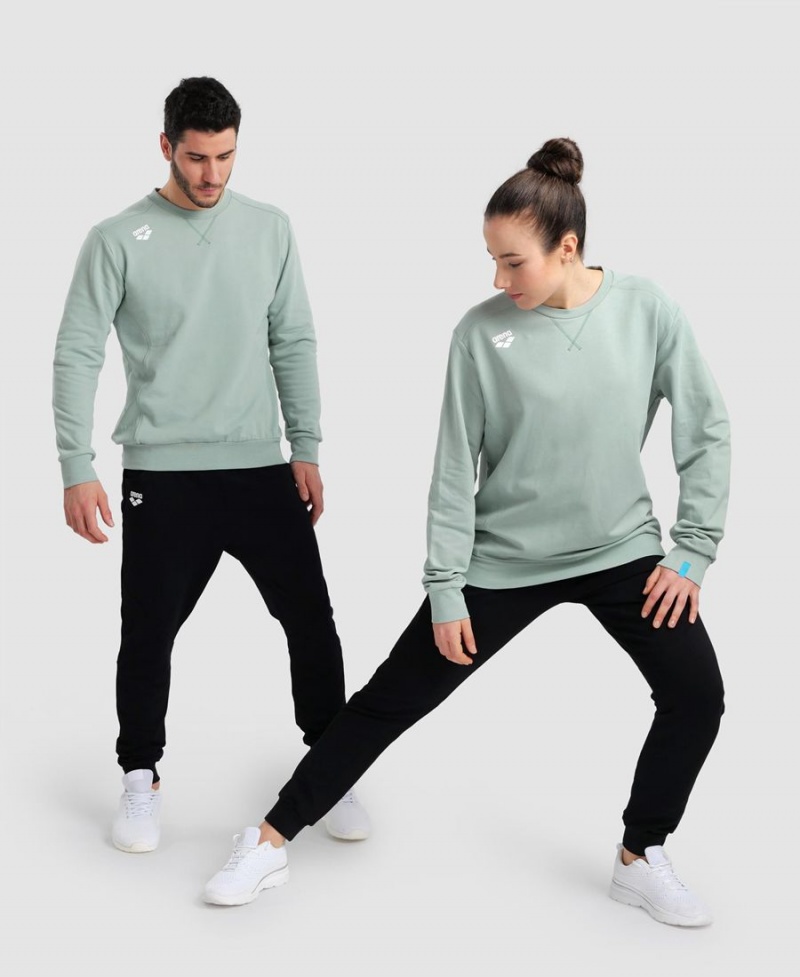 Sweatshirt Arena Solid Crewneck Vert Femme | VKD-06007178