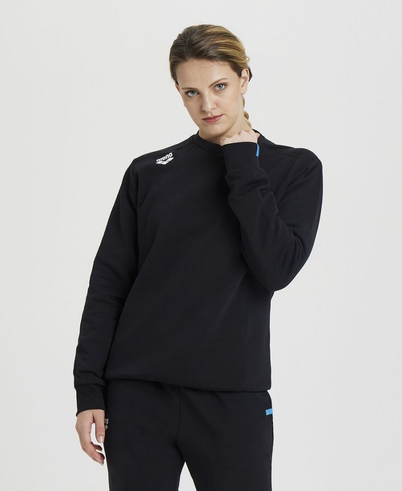 Sweatshirt Arena Solid Crewneck Noir Femme | VTO-39775235