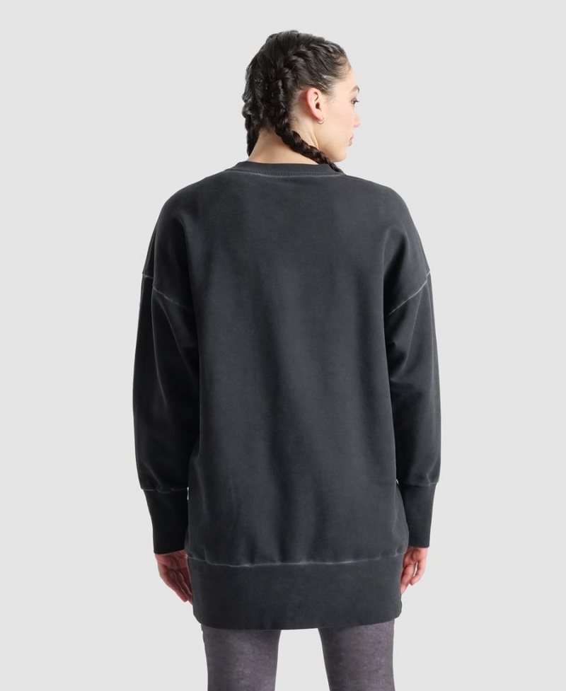 Sweatshirt Arena Icons Oversized Crewneck Grise Femme | HRN-15687515