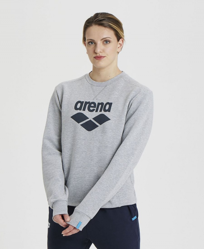 Sweatshirt Arena Logo Crewneck Grise Femme | NFB-86308875