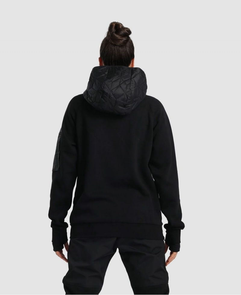 Sweatshirt Arena Encapuchonné Tech Noir Femme | HTH-92992379