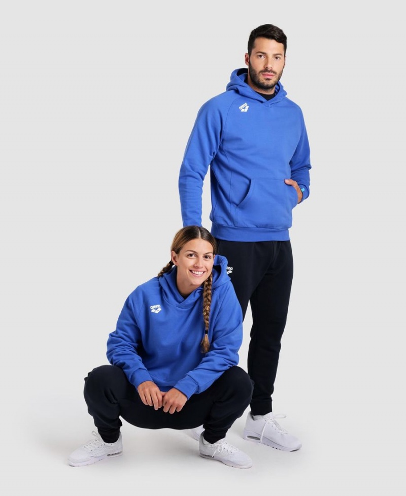 Sweatshirt Arena Team Encapuchonné Panel Bleu Femme | APO-41034630