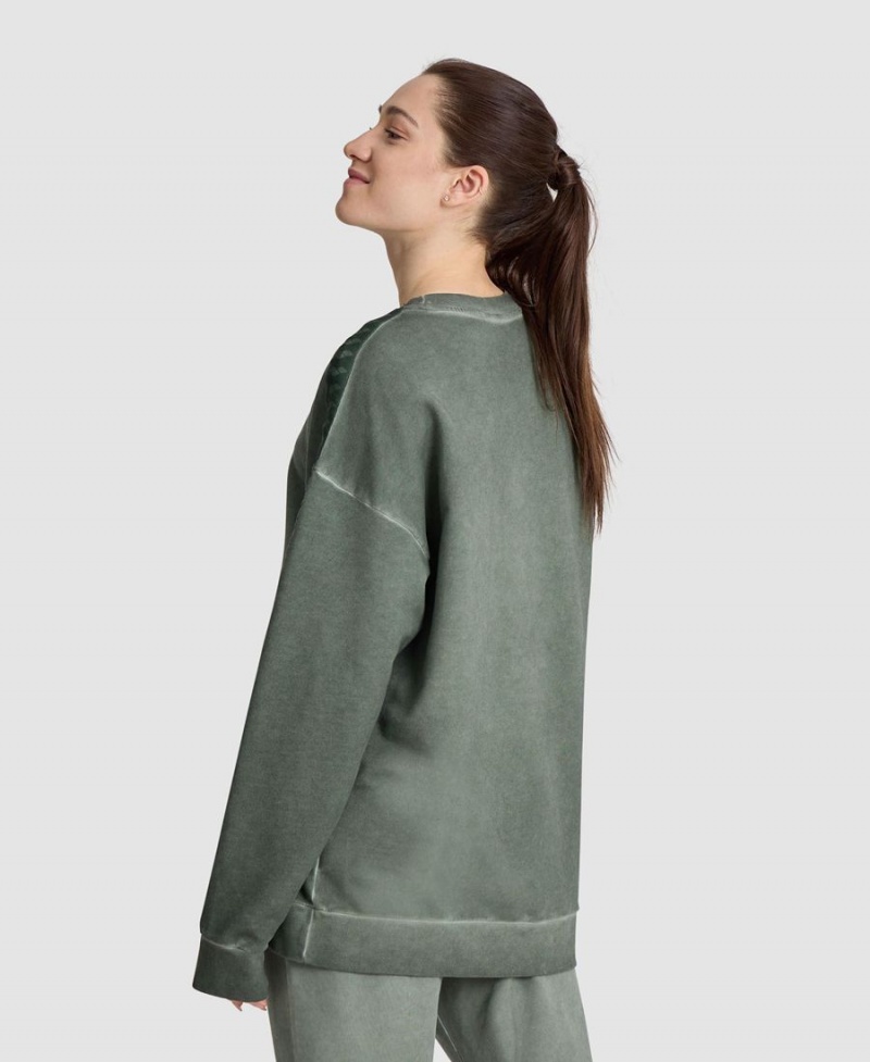 Sweatshirt Arena Icons Oversize Vert Femme | CXO-25114143