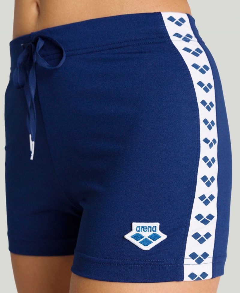 Short Arena Lorella Team Bleu Marine Blanche Femme | YCT-87462465