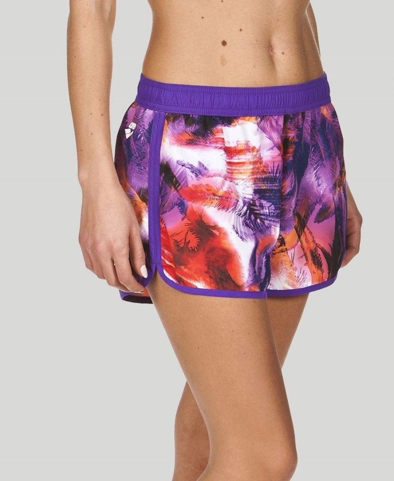 Short Arena Palms Sport Violette Multicolore Femme | IAL-74350749