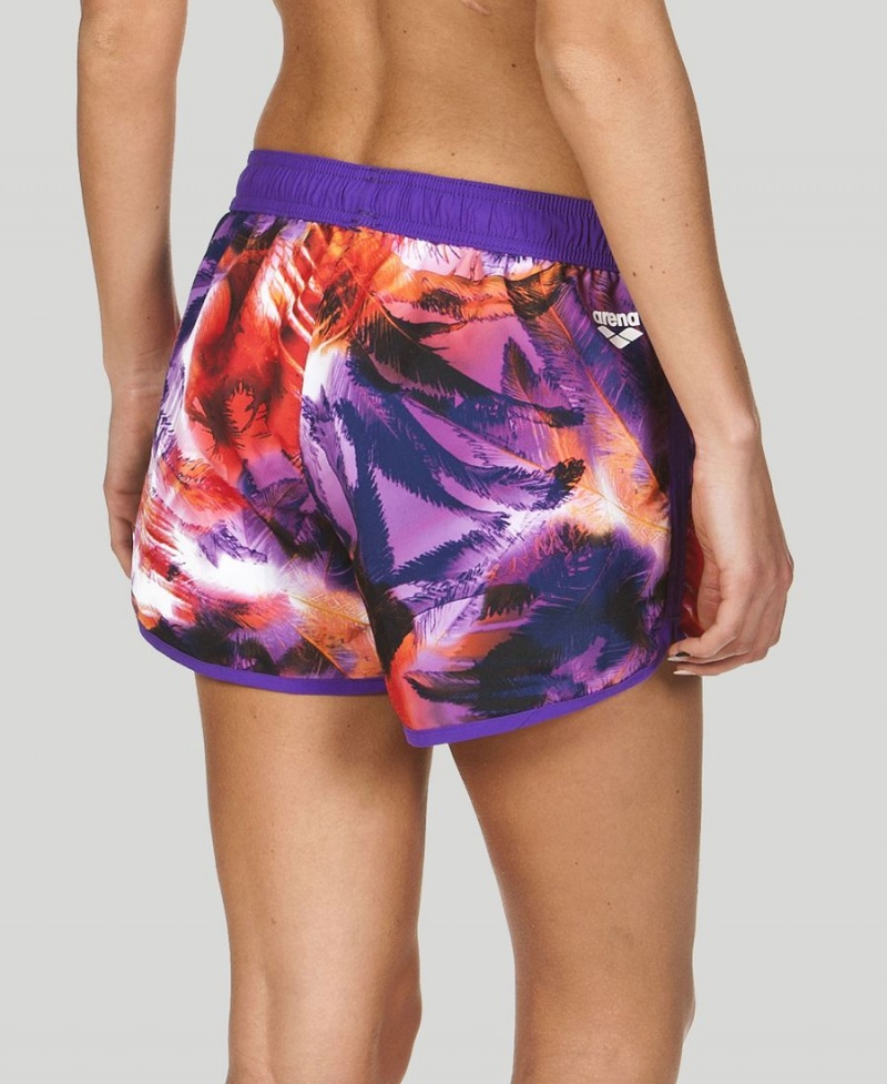 Short Arena Palms Sport Violette Multicolore Femme | IAL-74350749