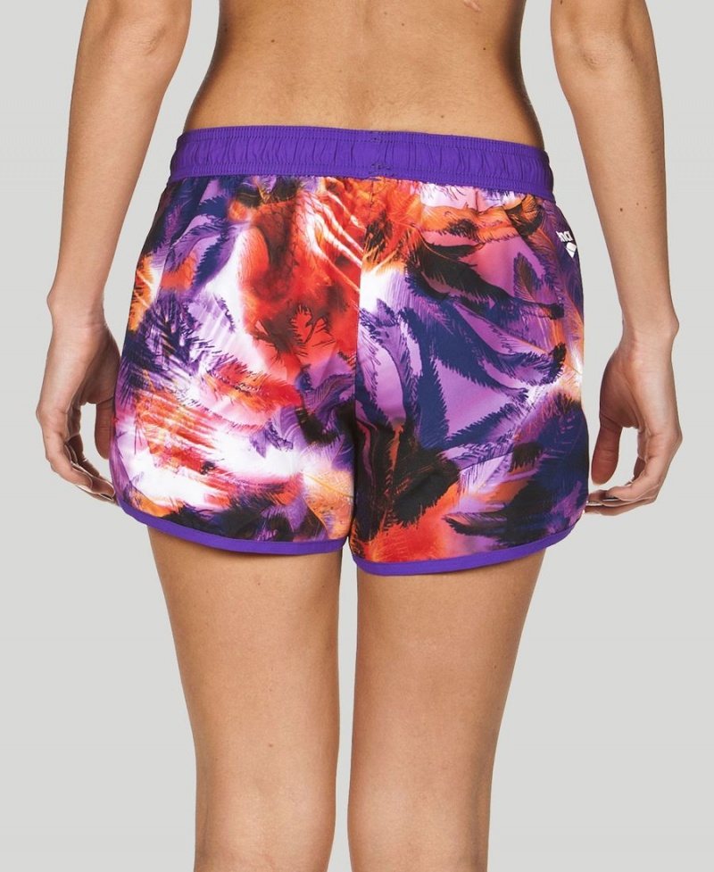 Short Arena Palms Sport Violette Multicolore Femme | IAL-74350749