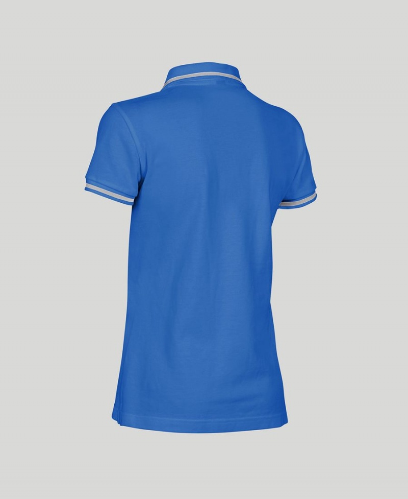 Polo Arena Team Line Corta Sleeve Bleu Femme | YVI-90601393