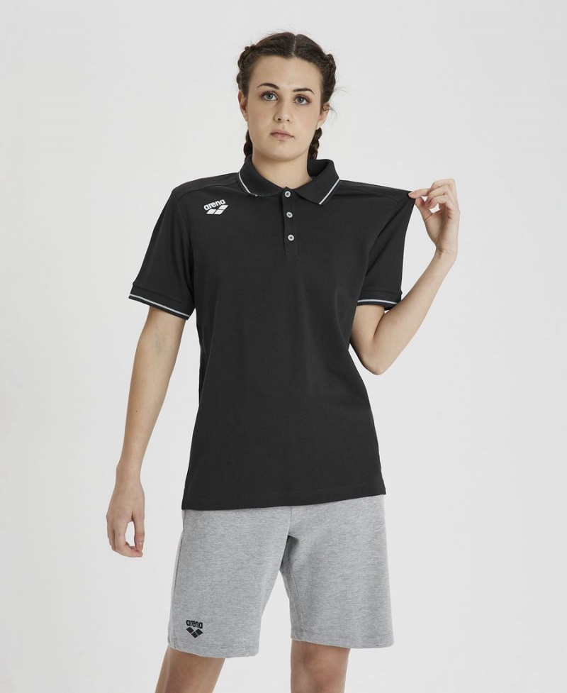 Polo Arena Team Solid Noir Femme | YKG-60756971