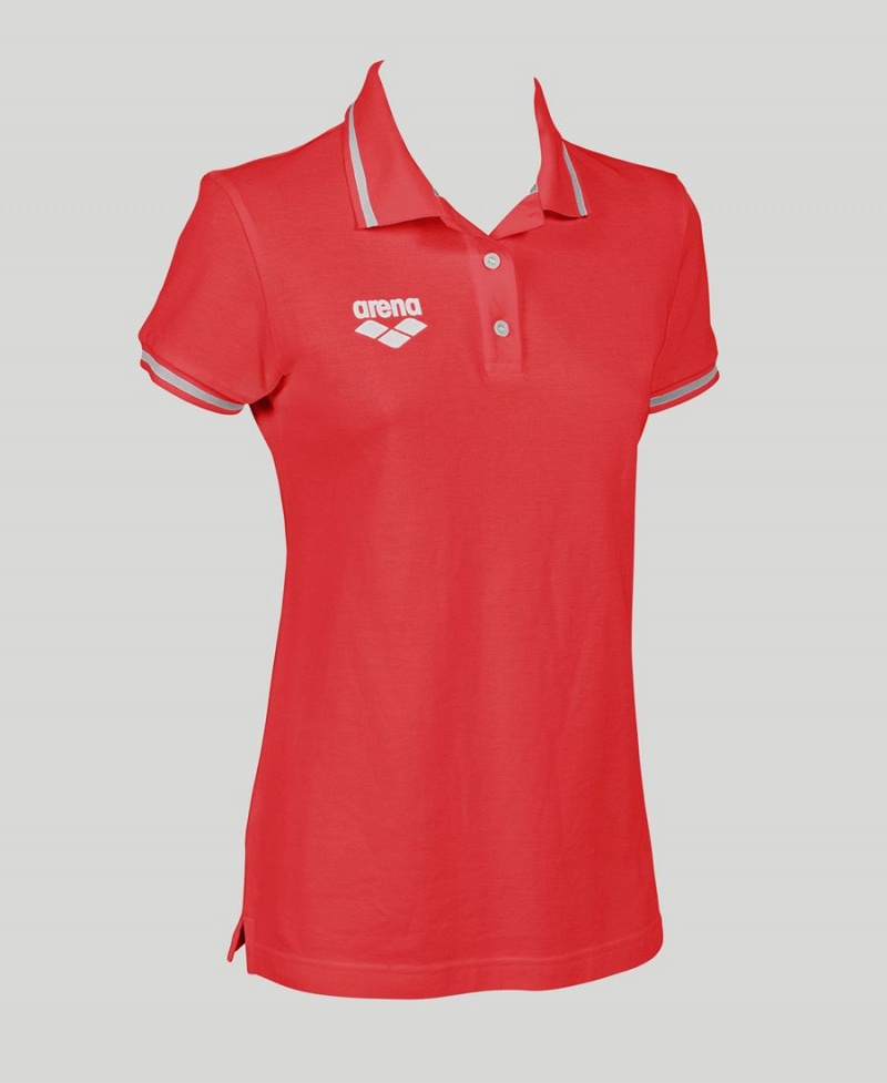 Polo Arena Team Line Corta Sleeve Rouge Femme | BYS-39670694