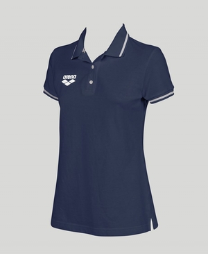 Polo Arena Team Line Corta Sleeve Bleu Marine Femme | ILN-90728527