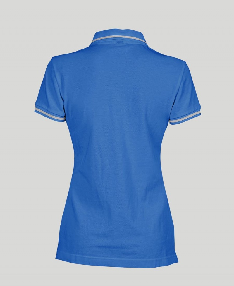 Polo Arena Team Line Corta Sleeve Bleu Femme | YVI-90601393