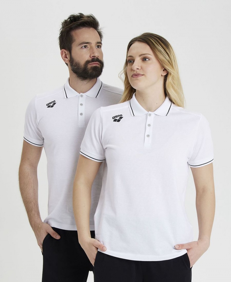 Polo Arena Team Solid Blanche Femme | KPQ-10935733