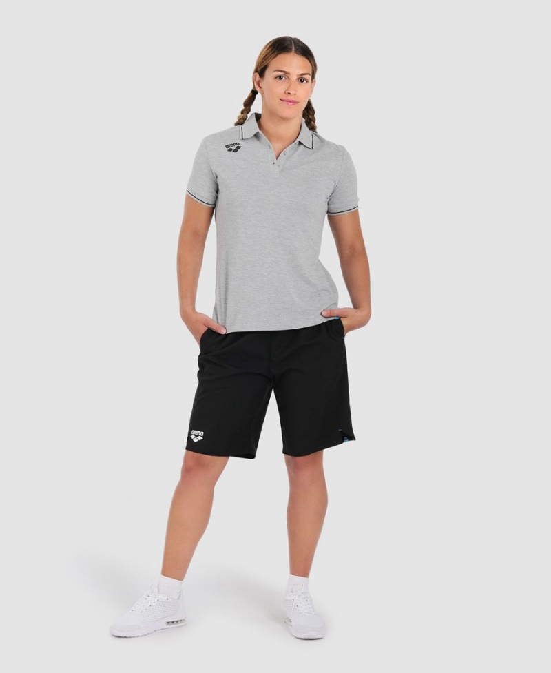 Polo Arena Team Coton Solid Grise Femme | GSN-35972800