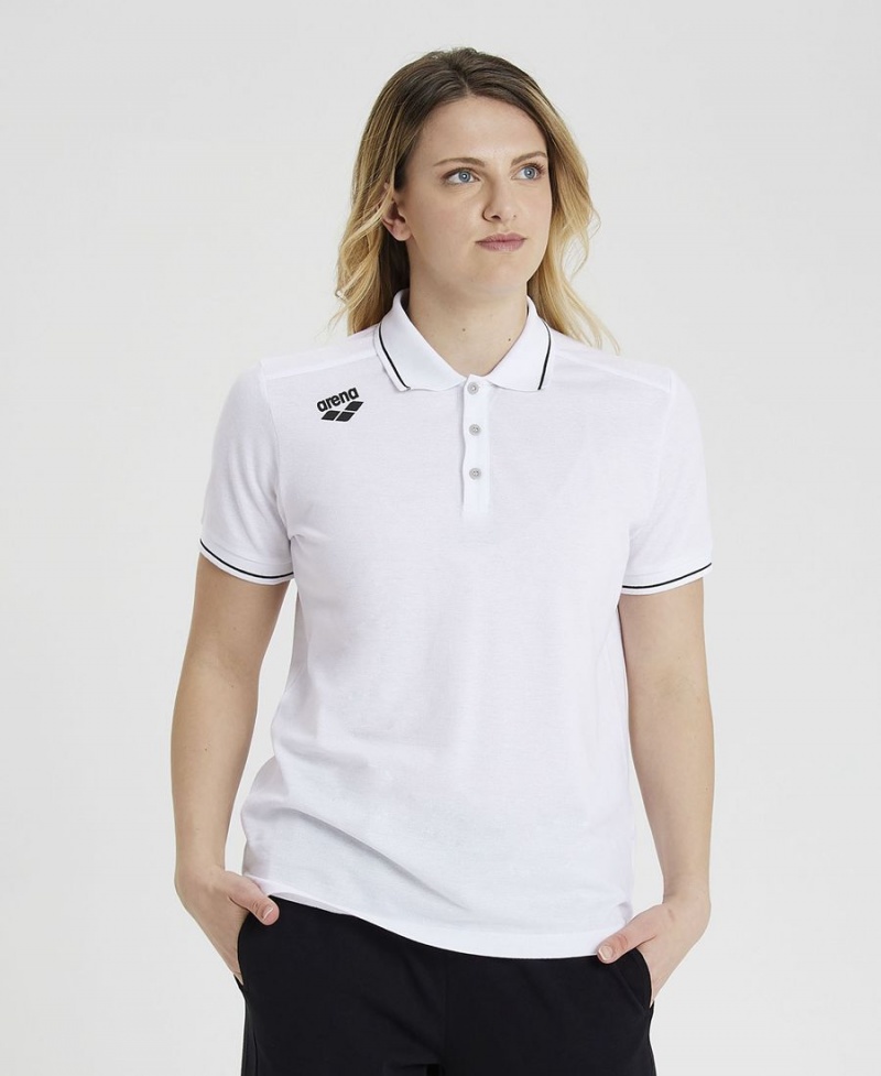 Polo Arena Team Solid Blanche Femme | KPQ-10935733