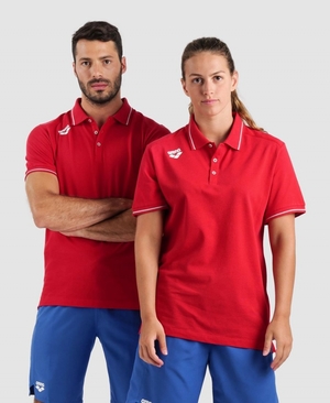 Polo Arena Team Solid Rouge Femme | ECL-47155192