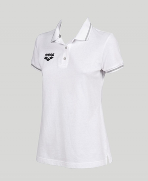 Polo Arena Team Line Corta Sleeve Blanche Femme | CMO-66687523