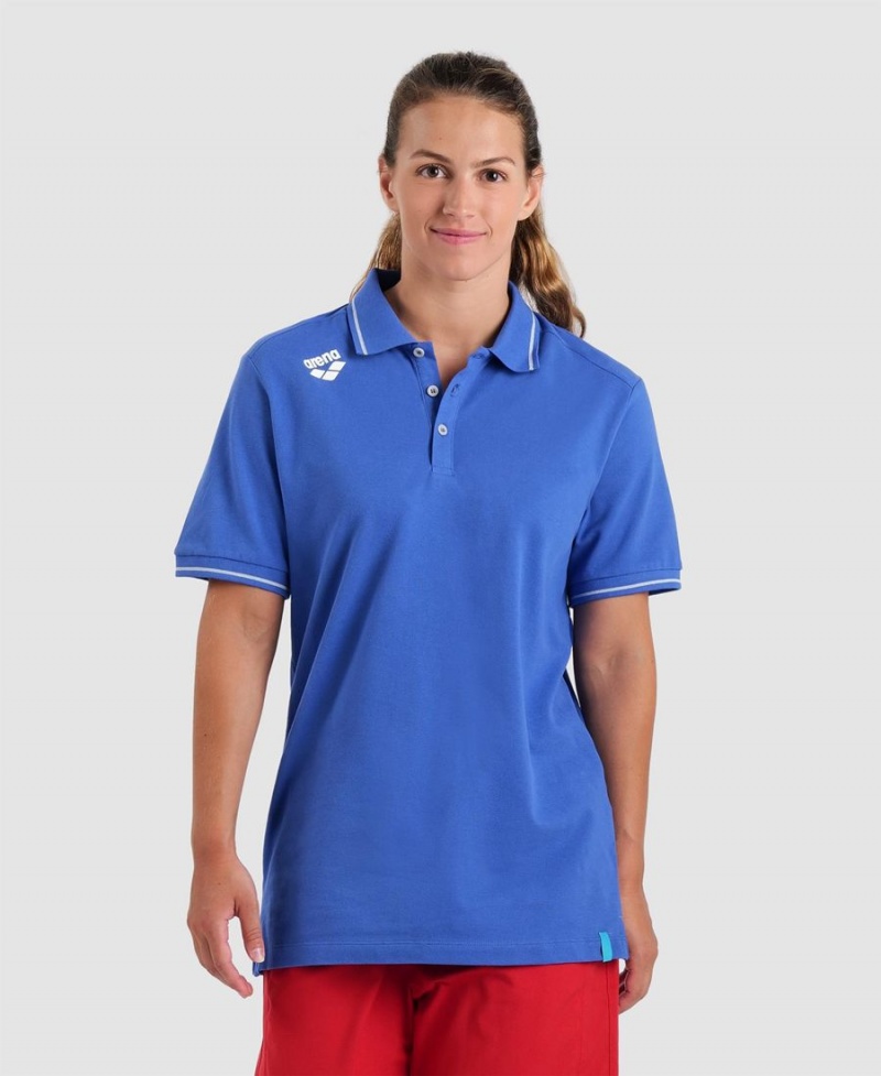 Polo Arena Team Solid Bleu Femme | TBT-88243736