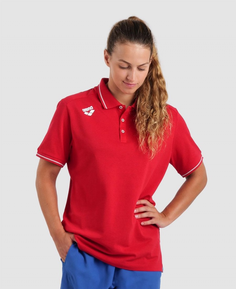 Polo Arena Team Solid Rouge Femme | ECL-47155192