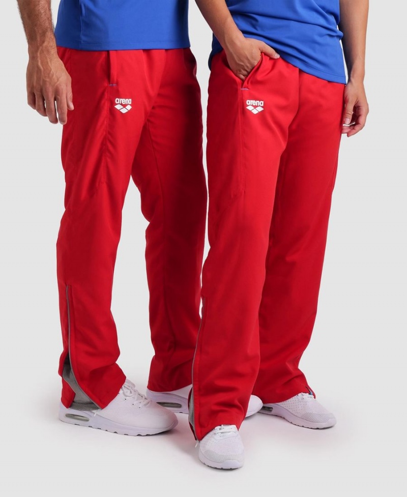 Pantalon Arena Team Sports Panel Rouge Femme | NIZ-31958652