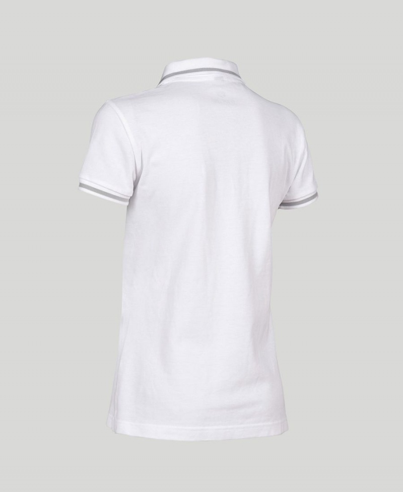 Polo Arena Team Line Corta Sleeve Blanche Femme | CMO-66687523