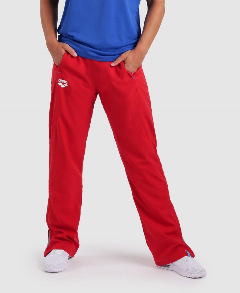 Pantalon Arena Team Sports Panel Rouge Femme | NIZ-31958652