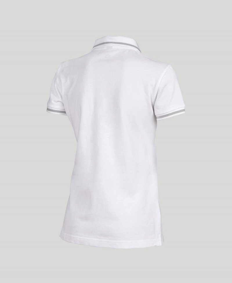 Polo Arena Team Line Corta Sleeve Blanche Femme | CMO-66687523