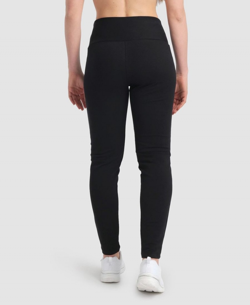 Pantalon Arena Fleece Solid Noir Femme | XTG-32363084